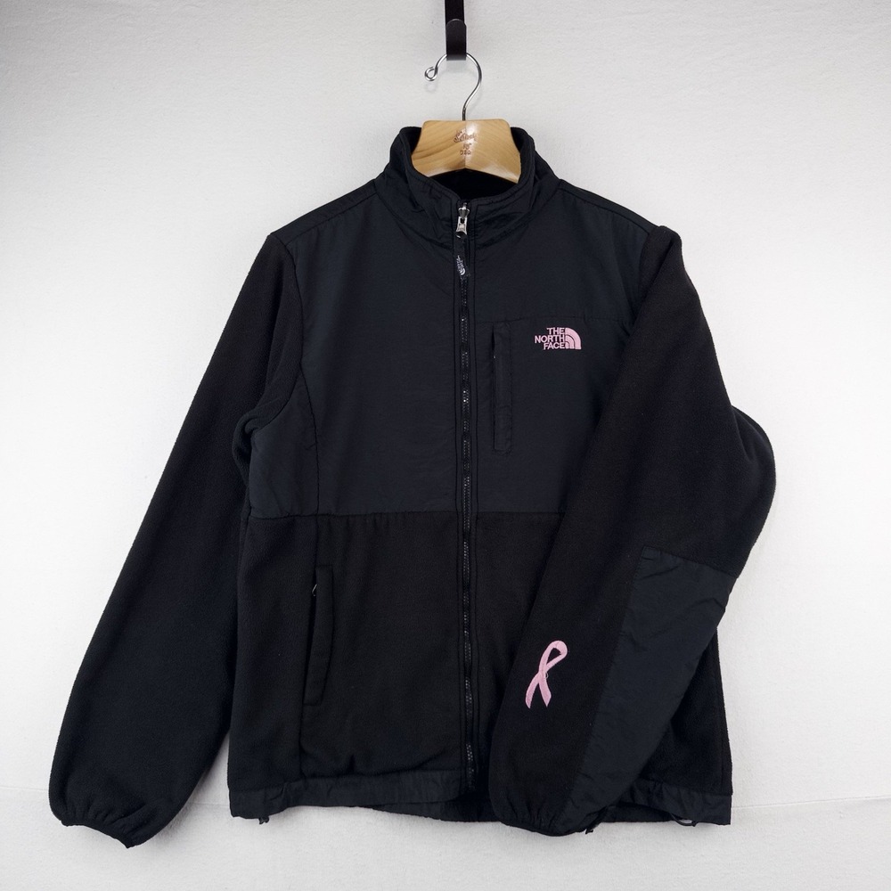 The North Face Women's 2XL Black Denali Jacket Polartec Breast Cancer Awareness